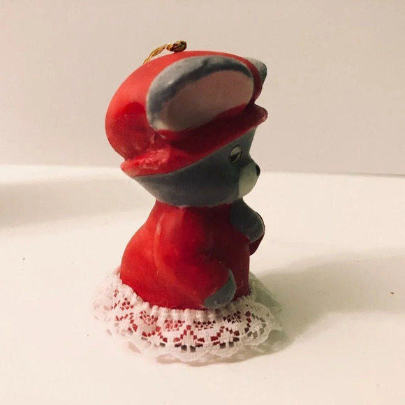 Vtg Soft N Snoozy Chimers  Mouse Bisque Porcelain Bell Ornament Taiwan - Picture 11 of 16
